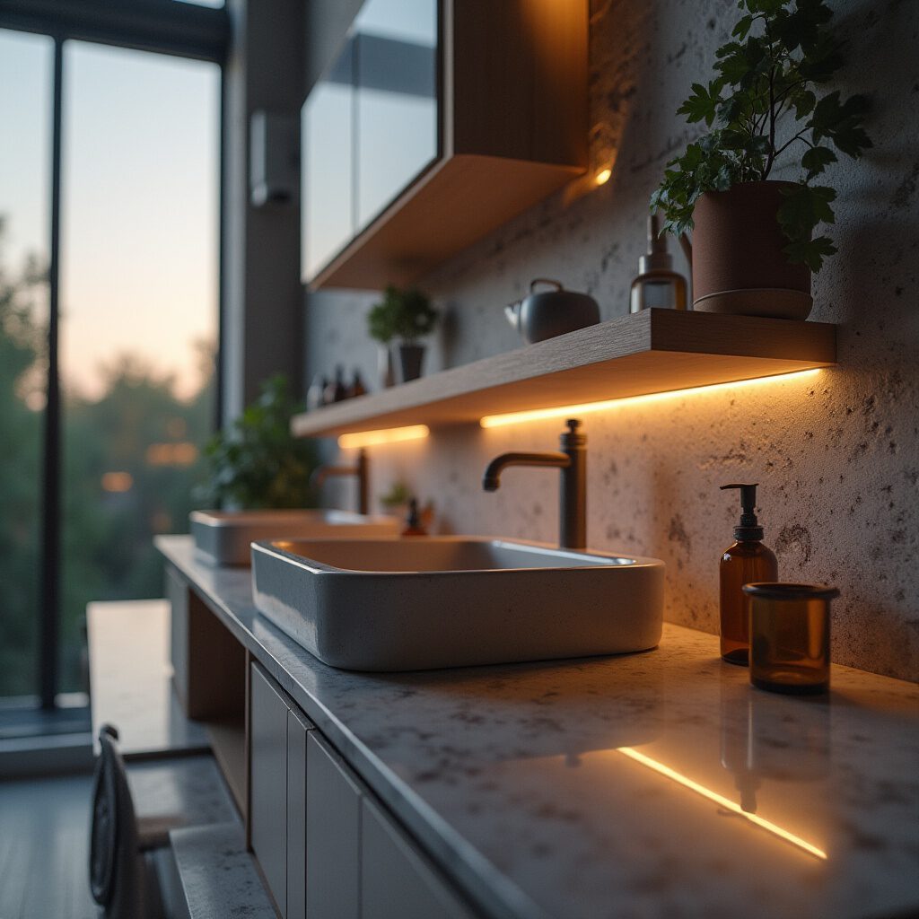 badkamer minimalist en open