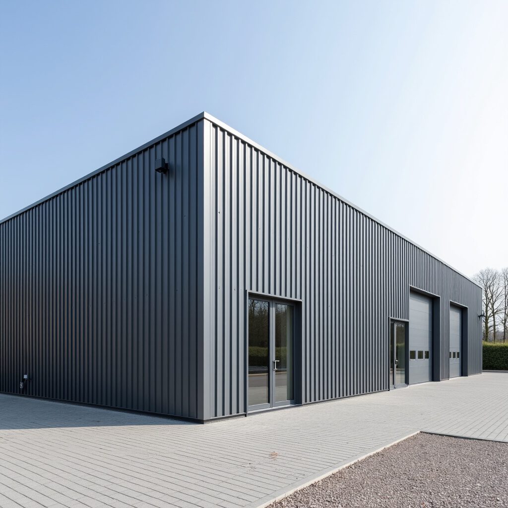 bedrijfshal dubbel overheaddeuren
