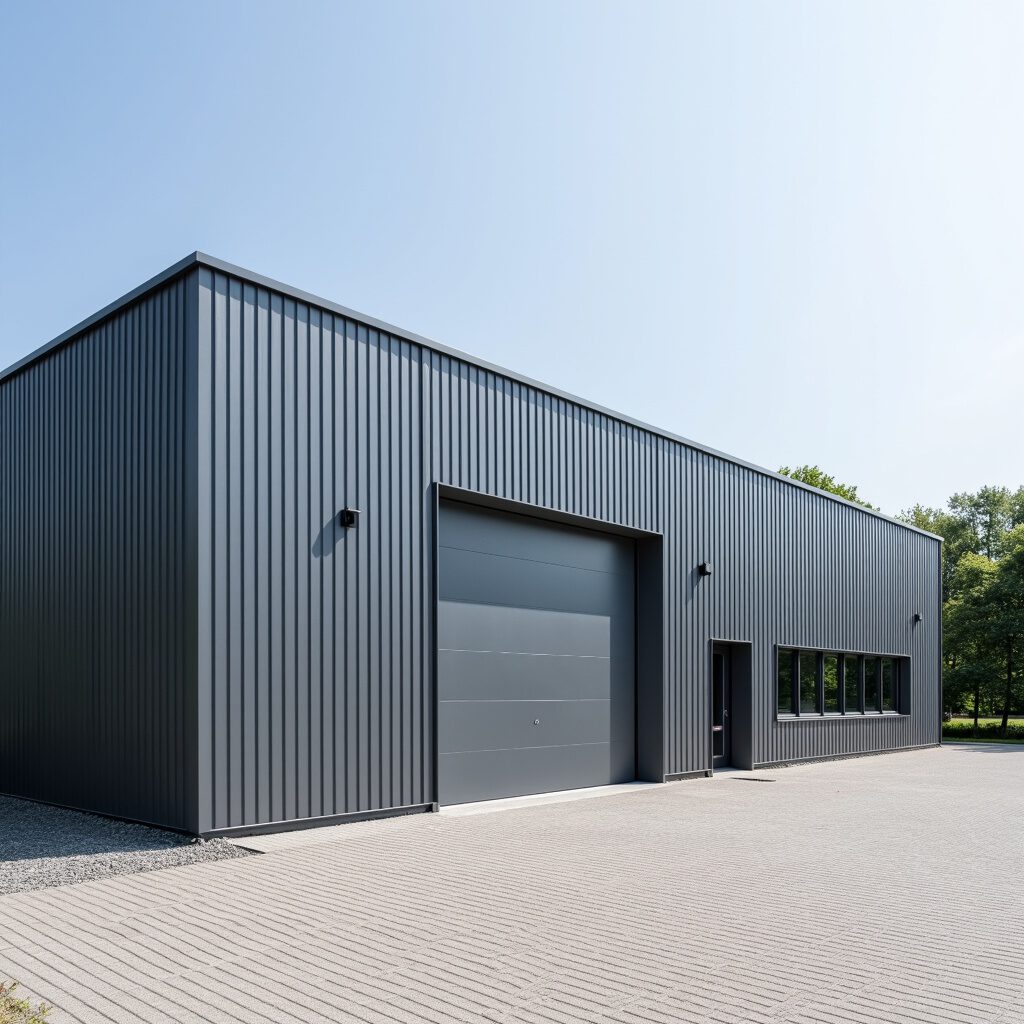 bedrijfshal enkeldeur met loopdeur