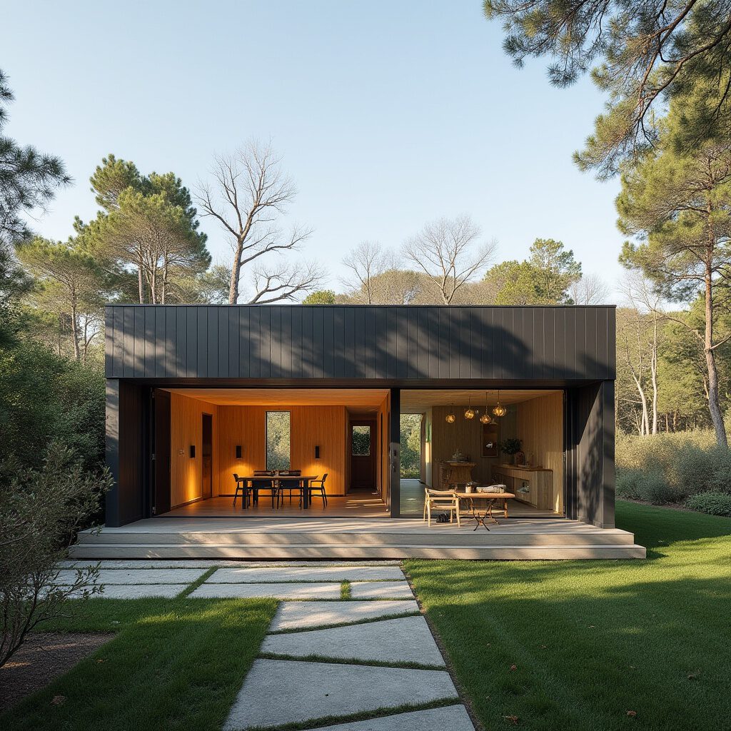 donker hout tuinhuis