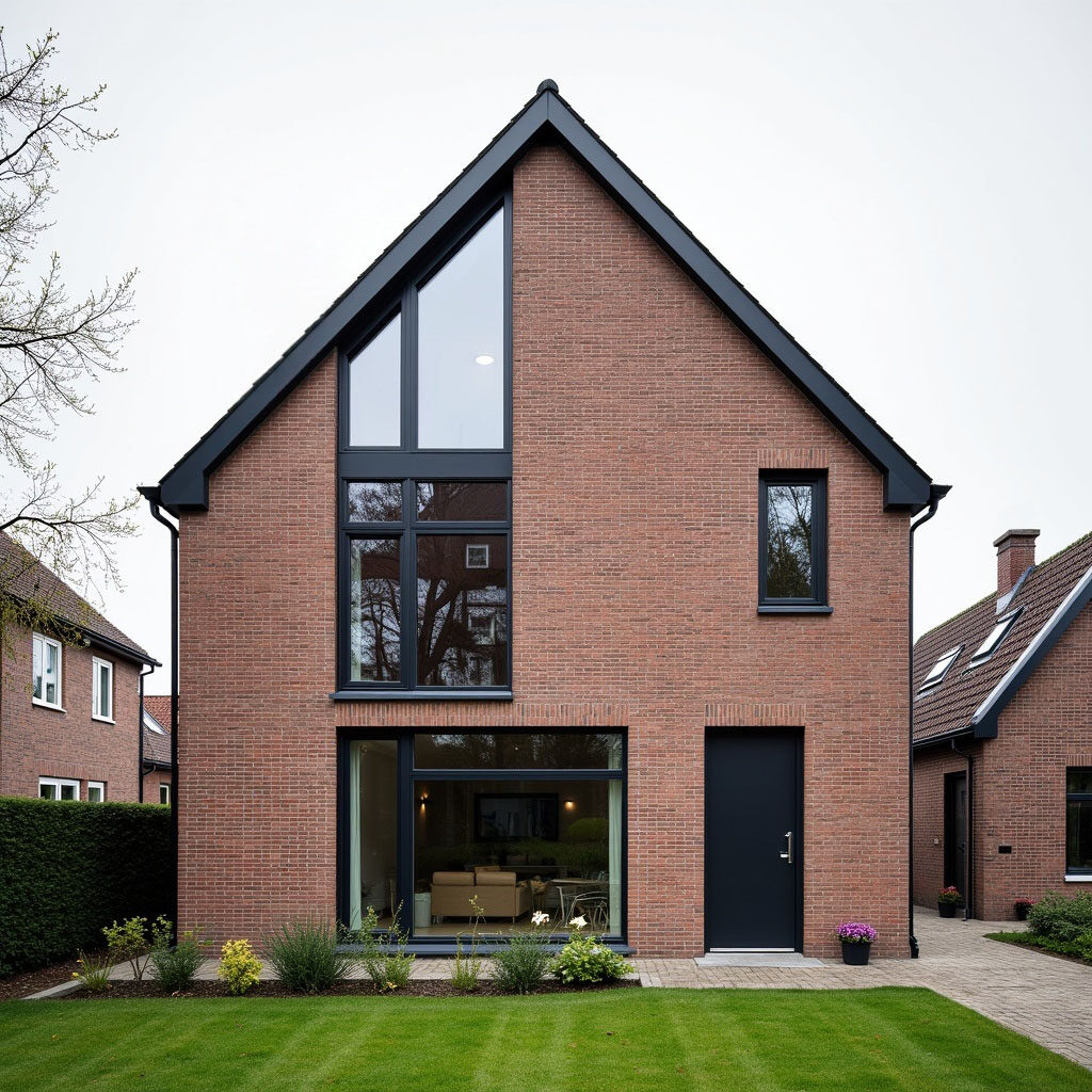 gemetseld woning oneven gevel