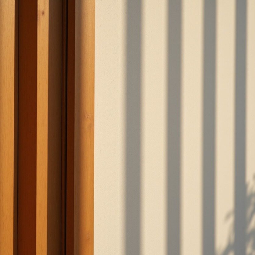 gevelbekleding overgang hout en stuckwerk
