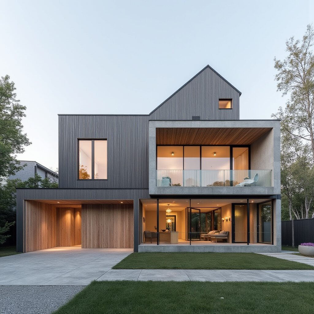 hout afgedekt villa drie lagen