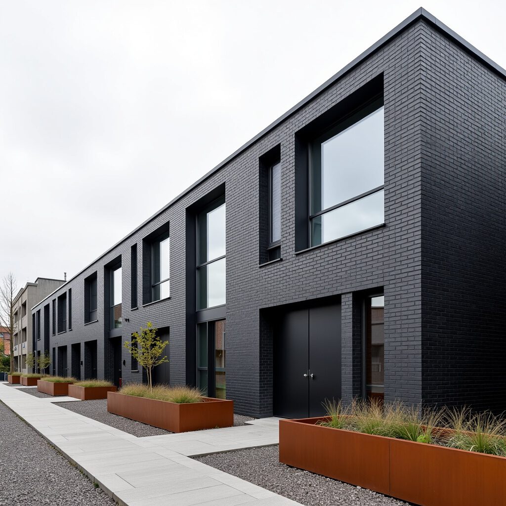 modern rijtjes woningen