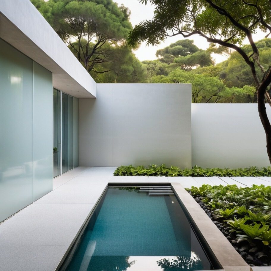 modern villa prive omgeving
