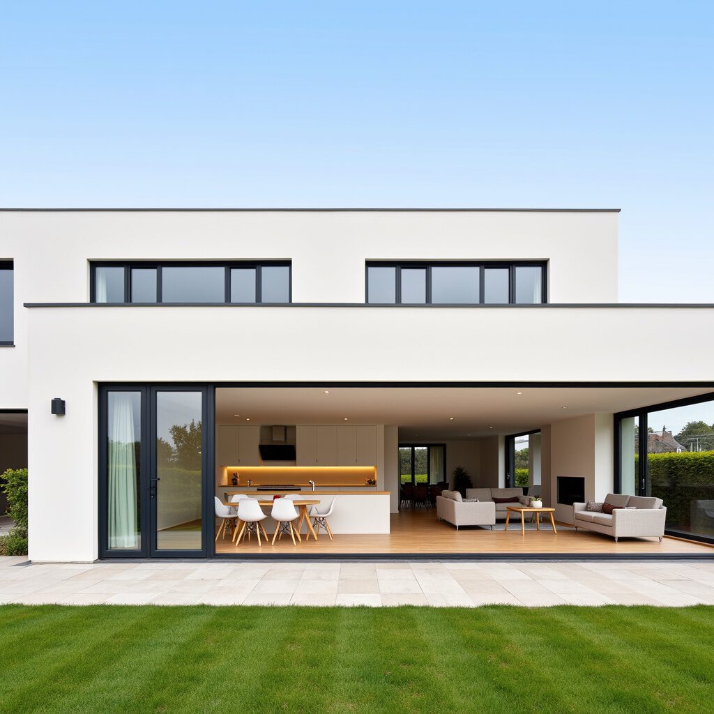 modern villa schuifdeuren