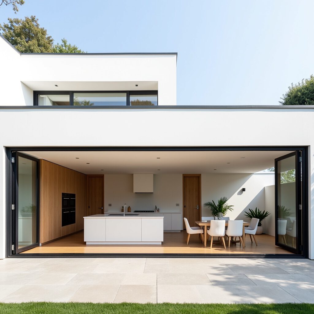 modern villa uitbouw keuken
