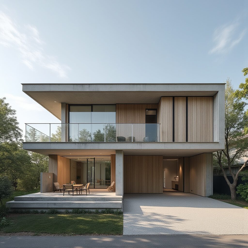 semi transparant villa met scheiding
