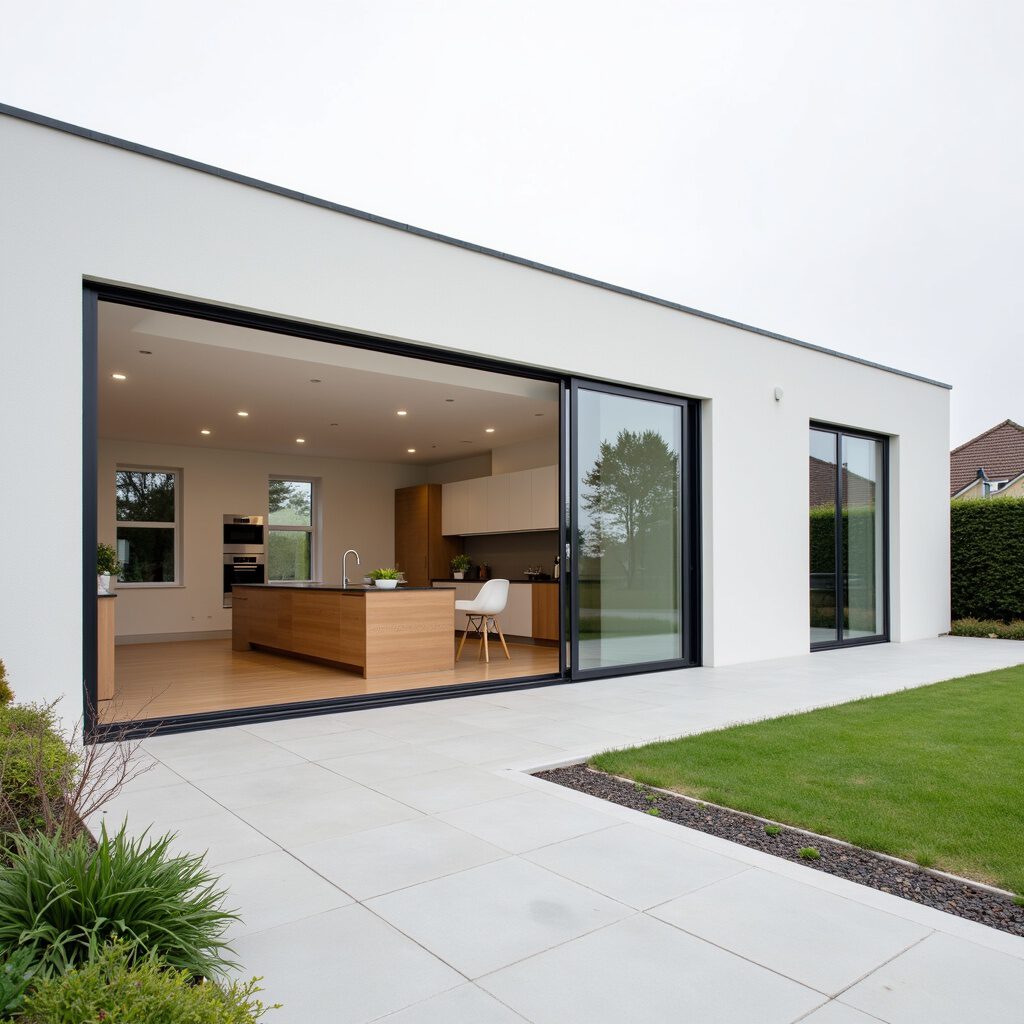 tuinhuis met keuken en schuifdeuren