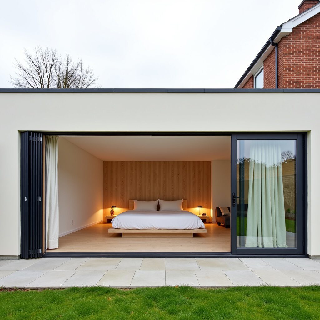 tuinhuis met slaapkamer