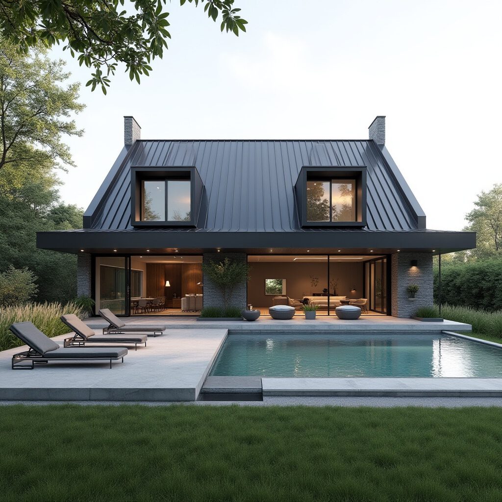 villa hoge dak