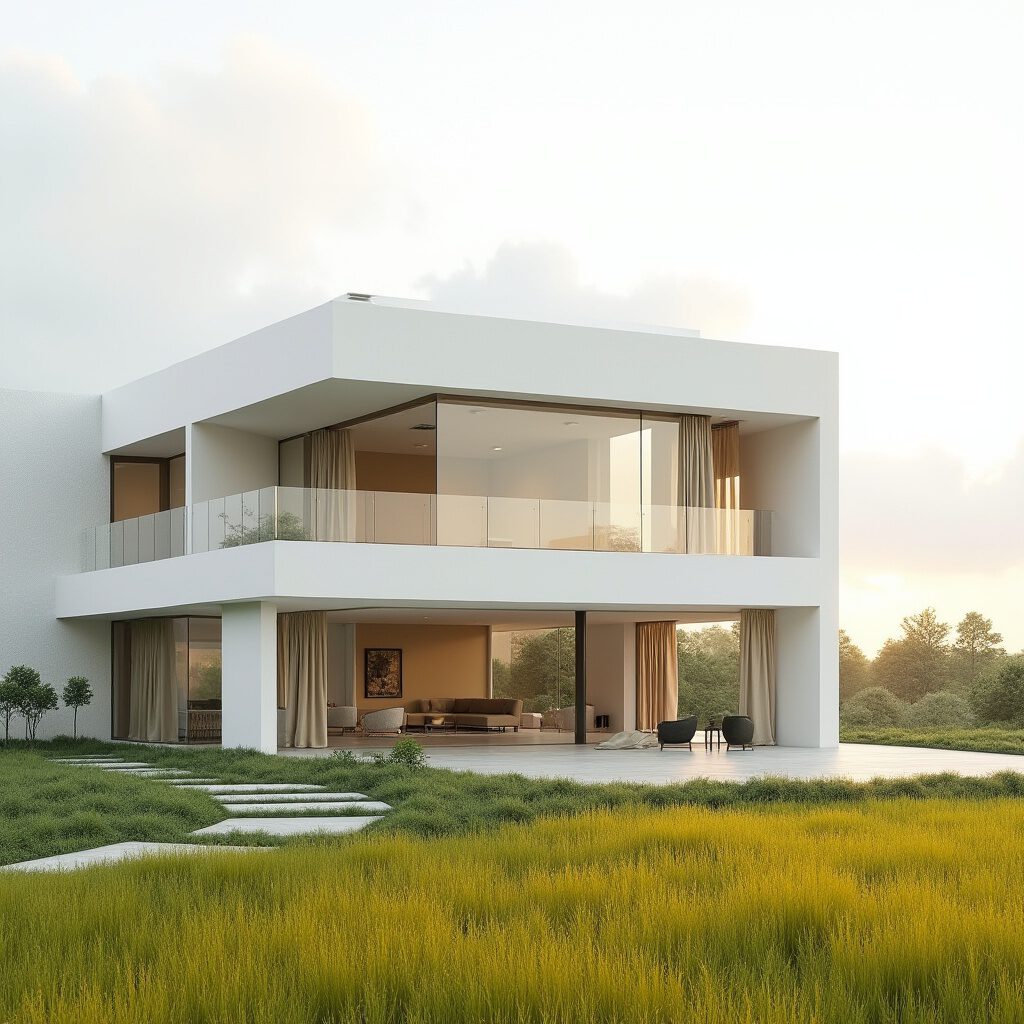 villa met balkon