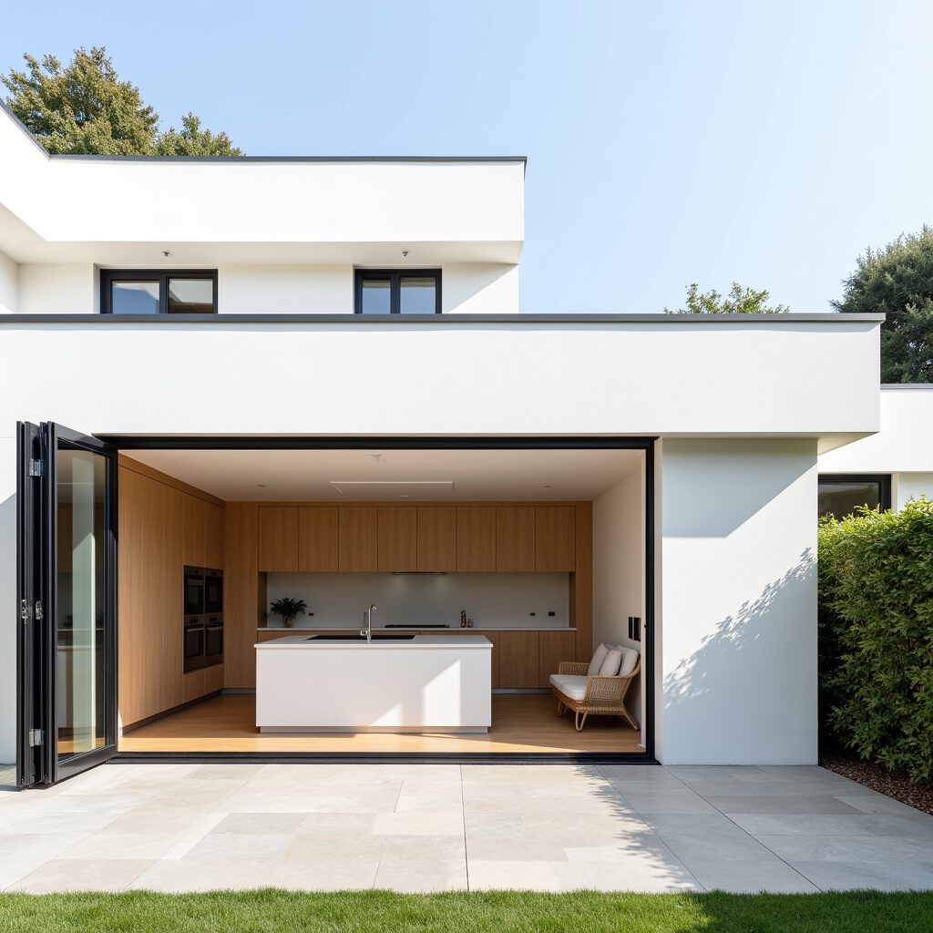 witte huis met keuken
