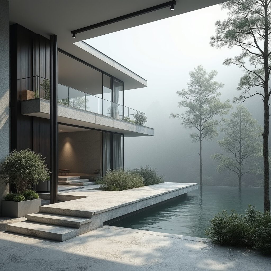 woning naast de rivier