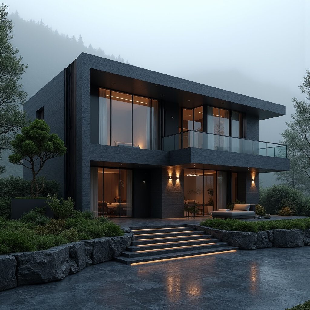 woning op de bergen